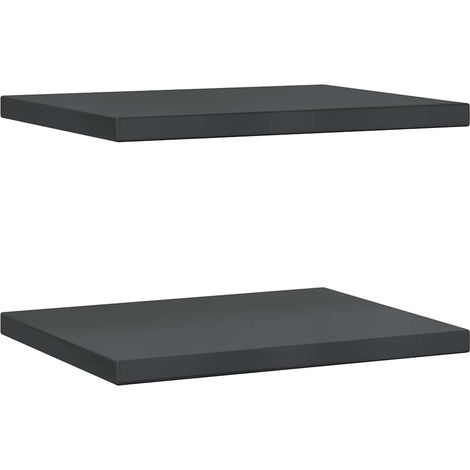 Maison Exclusive - Wandregale 2 Stk. 50x40 cm Schwarz Edelstahl