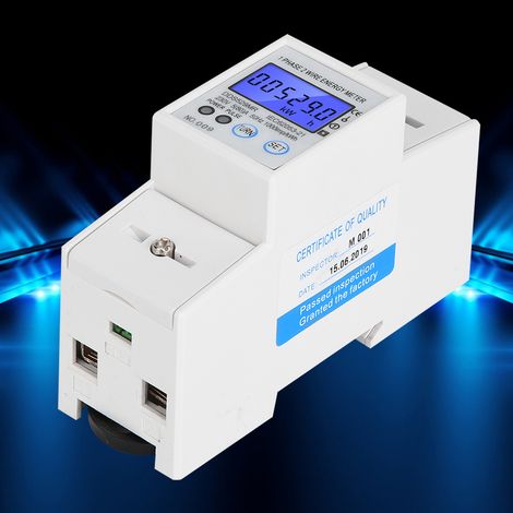 DDS529MR Einphasen-Stromzähler mit LCD-Digitalanzeige, 230 V, 2-polig, DIN-Schienenmontage und RS485-Schnittstelle (1/5)