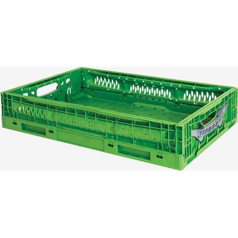 Caisse Pliable Empilable 600 x 400 x 120 mm Vert - Gilac