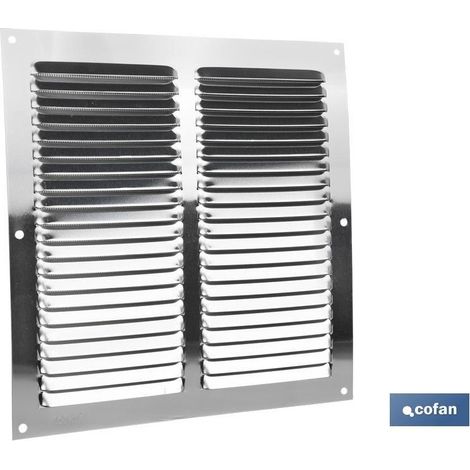Pack de 5 grilles de ventilation en aluminium avec moustiquaire 25 x 25 cm