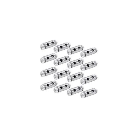 16 pcs Serre à Capuchon, Serre Cable Acier, Serre Cable Inox, pour câbles Double Extrémité en Fil d'Acier, Tendeur Cable Inox avec Écrous d’Extrémité pour Cordes à Rideaux, Cordes à Linge