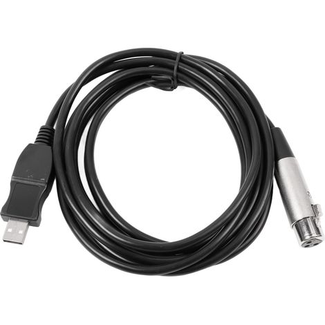 Professionelles USB-auf-XLR-Mikrofonkabel, stabile Wandlung für PC-Aufnahmen, 3 m Länge