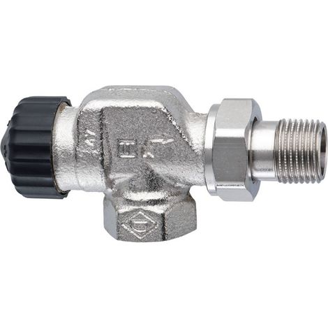 HEIMEIER Thermostat-Ventilunterteil mit geringem Widerstand, Axialform, DN10, 2245-01.000
