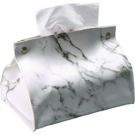Lederetui mit Marmoroptik Aufbewahrungsbox Serviettenhalter
