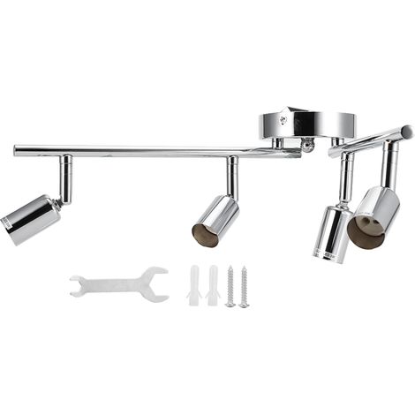 Plafonnier LED encastré GU10 4 spots 12W 86-265V, lampe surbaissée pour mur et salon (1/5)