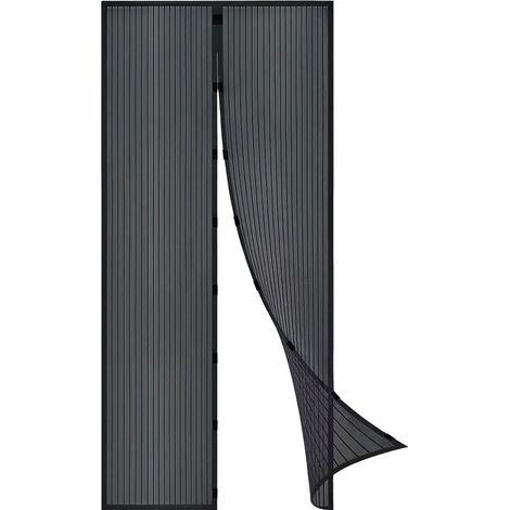 Magnetic Fly Screen Door, Black Polyester, 212x100 cm (1/5)