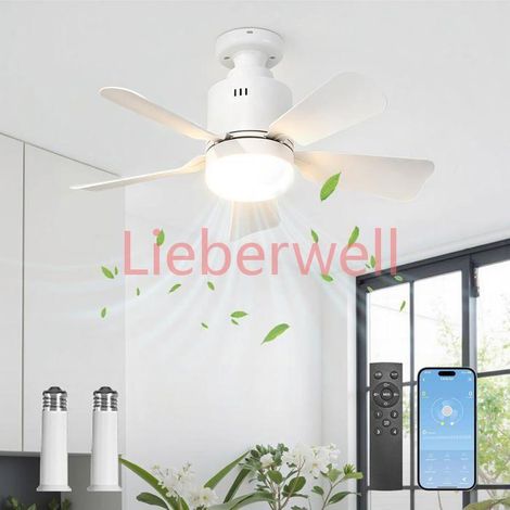 Ventilatuer,du,plafond,avec,lumière,et,télécommande 45C Lampe Ventilateur Plafond Silencieux etAPp plafonnier ventilateur 4 vitesses (1/5)