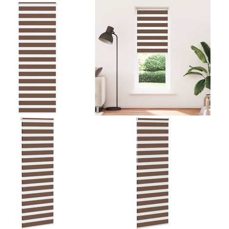 vidaXL Store zèbre marron 90x230 cm largeur du tissu 85,9 cm polyester (1/5)