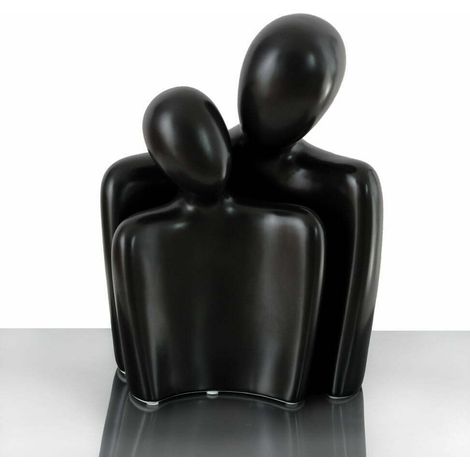 Juego de 2 figuras decorativas modernas, color negro (1/5)
