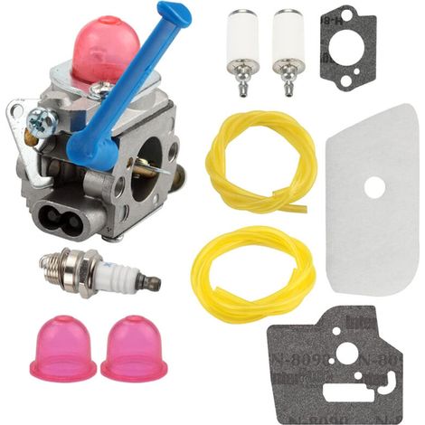Carburateur 128LD compatible avec les débroussailleuses Husqvarna 124L, 125E, 125C, 125L et 125LD Craftsman (kit de coupe avec filtre à air).-AquaForge