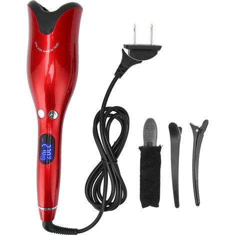 Boucleur automatique professionnel rouge, fer à friser à température constante 110-240V prise américaine (1/5)