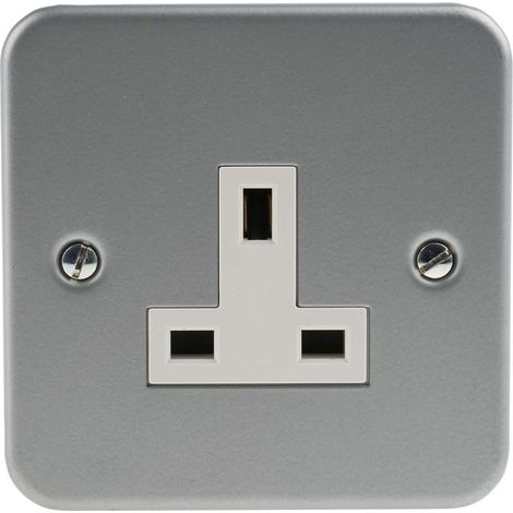 Prise électrique RS PRO, Montage en saillie, Type G - Britannique, , IP20 ( Prix pour 1 ) (1/4)