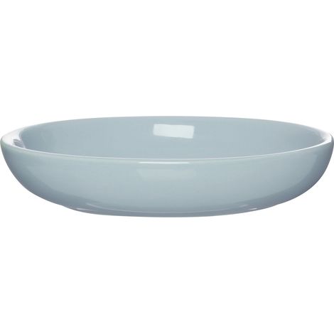 Premier Housewares Blue Ceramic Soap Dish / Ceramic Soap Dishes With Drainage / Modern And Unique Bathroom Decor w14 x d11 x h3cm (1/2)