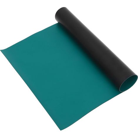 Tapis Antistatique de Travail 0,5x0,6 M en Caoutchouc Résistant la Chaleur, Plaque Isolante Antidérapante pour Laboratoire et Réparation Électronique, Tapis de Mécanicien Esd (1/5)