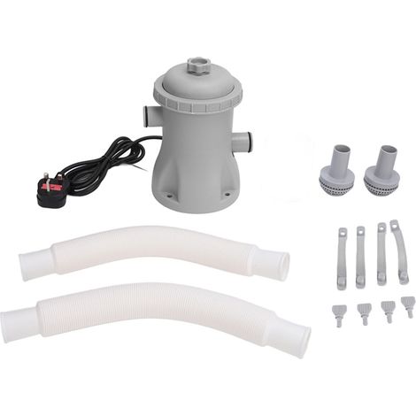 Pompe de filtre de piscine, nettoyeur de 330 gallons, Filtration à Circulation pour hors sol, compacte, à faible bruit, installation facile, prise GB 220V (1/5)