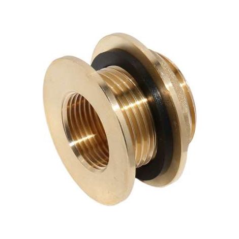 Tankdurchführung Tankverschraubung 1/2" IG x 3/4" AG messing für Regentonnen Tank Behälter (1/2)