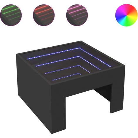 Maison Exclusive - Tavolino da Salotto con LED Infinity Nero 50x50x30 cm