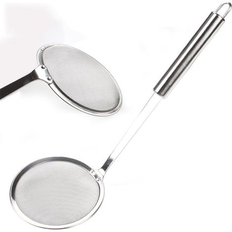 1 Stuk - Zeeflepel - Skimmer - RVS und Fijnmazig Filter - für den Tierarzt- und Schuim-Bedarf - Keuken Benodigdheden (ab 10 cm) (1/5)