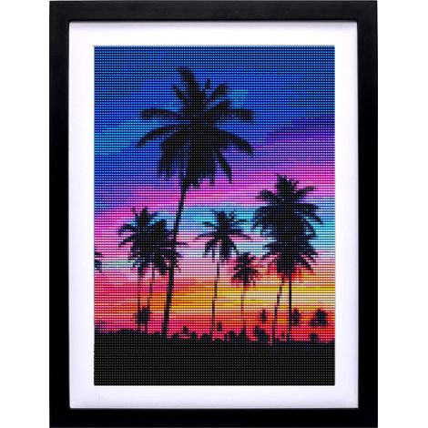 Cadre photo - Peinture diamant - Cadre magnétique - 30 x 40 cm - Pour photos de famille ou impressions - 1 paquet - Noir (1/5)