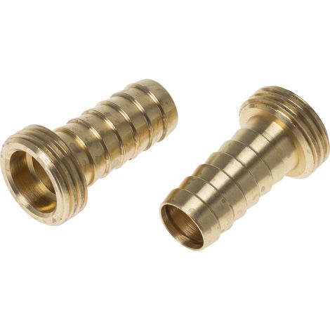 Raccord de tuyau souple RS PRO Droit, BSP 1/2" mâle Laiton ( Prix pour Boîte de 10 )