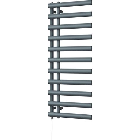 Elyan - Anthracite Electric Towel Rail H1238mm x W500mm 500w Standard (1/3)