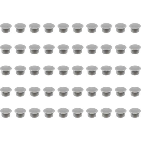 Lot de 200 cache-vis en plastique pour placards et armoires.-1.3X1.3X0.8CM-Grey (1/2)