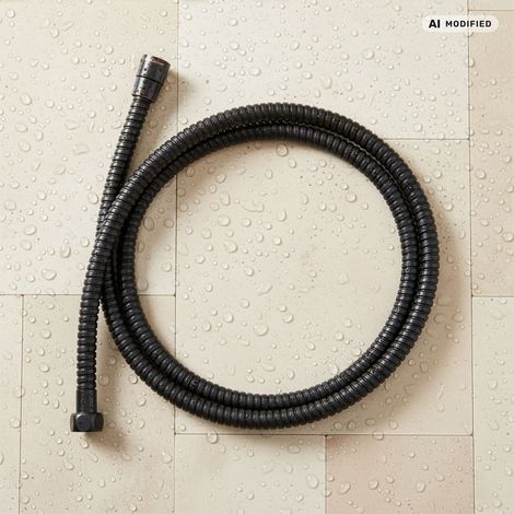PaulGurkes Tuyau de Douche Rétro Noir 1,5m (1/2)