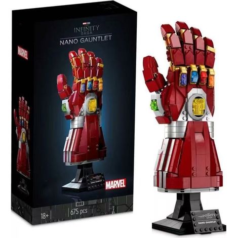 Marvel Nano-Handschuh, Iron Man-Figur mit Infinity-Steinen, Avengers-Modell 76223, Sammlerstück, bewegliche Figur, Dekorationsobjekt, Geschenk für MCU-Fans (1/5)