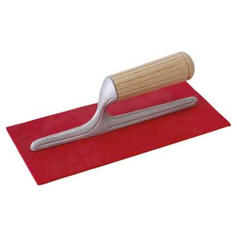 RASTRILLO LISO MANGO DE MADERA ENCERADA 28x12 cm