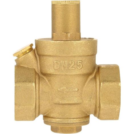 Régulateur de pression d'eau, Réducteur de pression d'eau 1pc Laiton réglable en laiton Réducteur de pression Régulateur Filetage DN25 1" (1/4)
