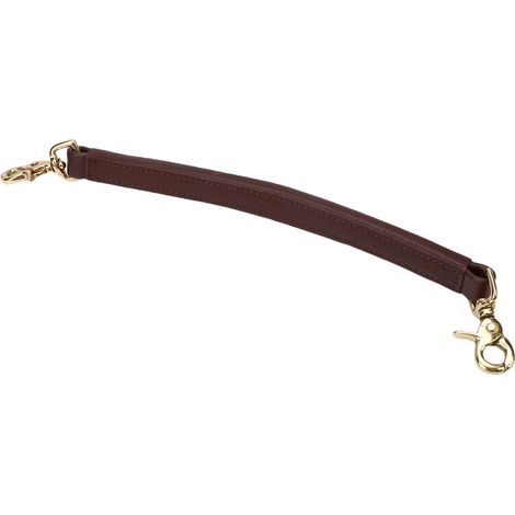 Sangle de selle en cuir marron avec boucle professionnelle, idéale pour les débutants et les enfants. (1/5)