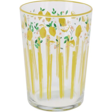 Großes Glas mit Obstmuster, 510 ml