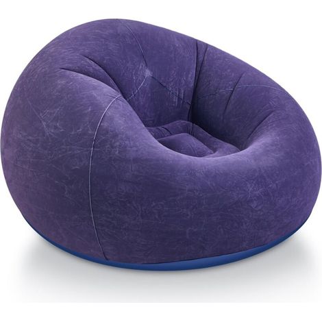 Canapé gonflable pour intérieur et extérieur, avec motif à pois, tissu doux en peluche - Idéal pour jouer aux jeux vidéos, se détendre, le camping, le jardin - Pour adultes et enfants (1/5)