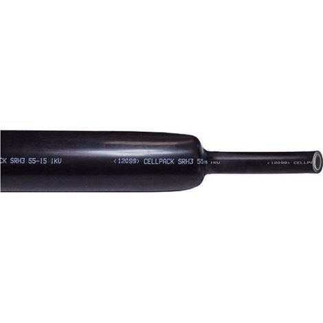 Tubo termorretráctil de paredes gruesas con adhesivo, negro, SRH3 16-4 1000 mm, 135860