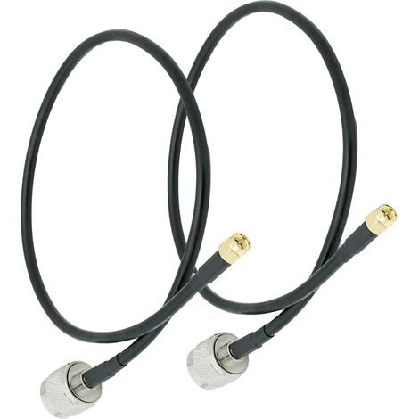 SMA mâle à N type mâle câble coaxial RG58 50cm SMA à N RF jumper pigtail câble coaxial faible perte pour Ham Radio, Antenne, WiFi, CCTV (1/5)