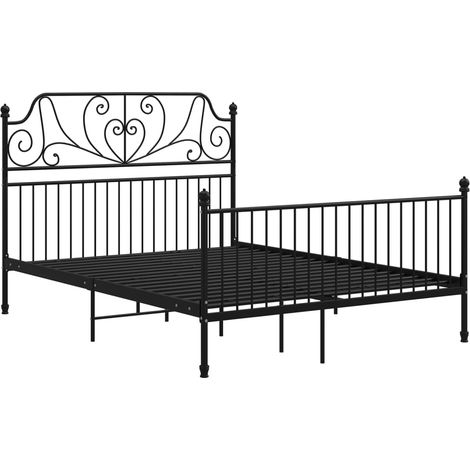 Maison Exclusive - Bettgestell Schwarz Metall 160x200 cm