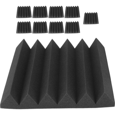 10 pièces panneaux acoustiques mousse absorbante isolation phonique kit insonorisant pour studio maison (1/5)