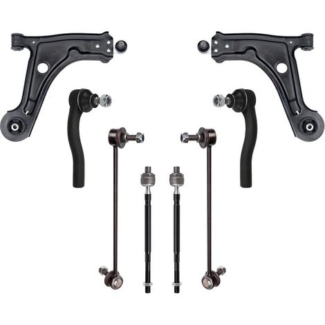 KIT BRACCIO OSCILLANTE 8 PEZZI COMPATIBILE CON CHEVROLET NUBIRA Tre volumi 2.0 D 01.2005 / Kit Sospensione Completo OE/OEM / Bracci Oscillanti + Testine Sterzo / Sostituzione Diretta OEM
