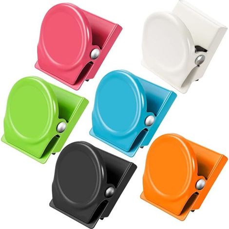 12er-Packung mehrfarbige Magnetclips aus robustem Edelstahl