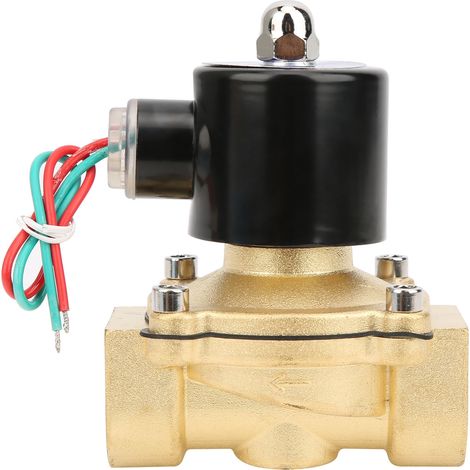 Vanne en laiton G1 pouce, mécanique, résistante à la pression, normalement fermée, à action directe, 2W-250-25 V CC 12 V (1/5)