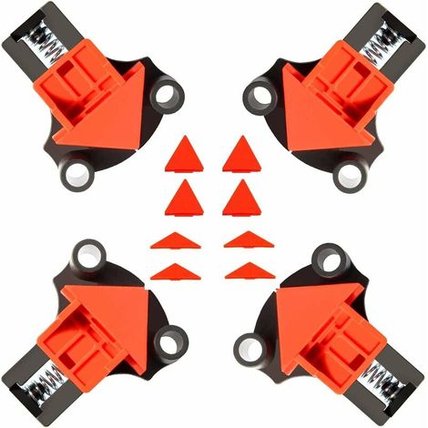 4 Pièces Serre Joint Angle - Pinces D'Angle - Pince à Angle Droit - Replaceable 60 Degrés, 90 Degrés,120 Degrés, Pour le Travail du Bois, le Cadre Photo Bricolage, Outils à Main,Superma (1/5)