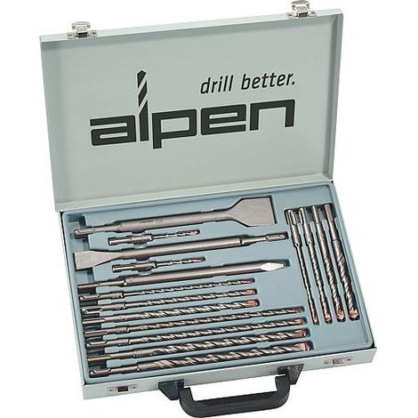 ALPEN SDS-Plus foret a marteau et set de ciseau SDS-plus KIT 16 pcs. (1/2)