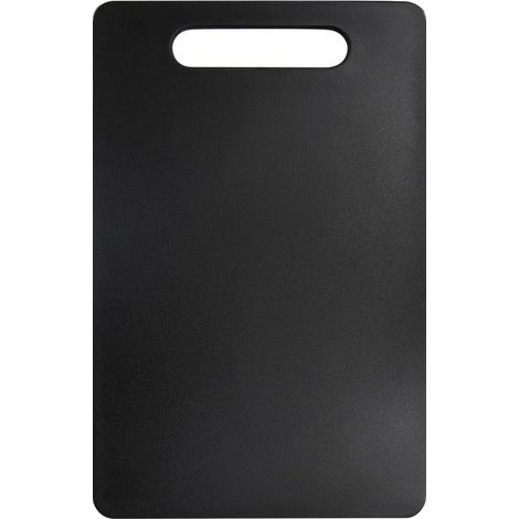 Planche à découper noire en plastique avec poignée, compatible avec les aliments et le lave-vaisselle, épaisse et facile à prendre en main (1 pièce) (1/5)