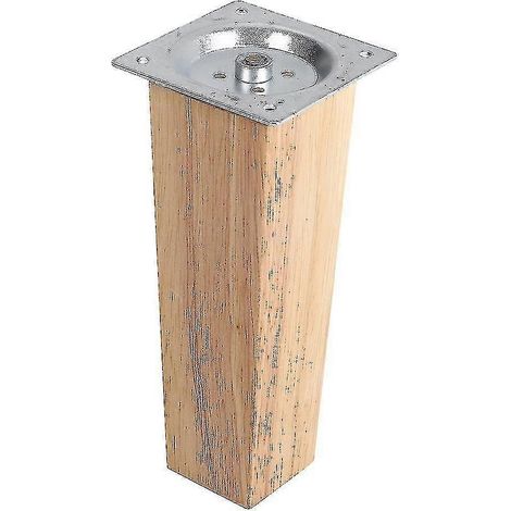 Ensemble de quatre pieds de meuble carrés en chêne de 16 cm. (1/5)