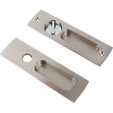 Serrure coulissante encastrée pour porte intérieure balcon salle de bain meuble poignée de tirage (1/5)