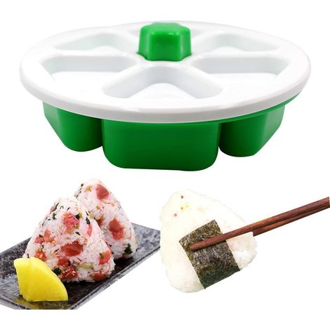 Ensemble de sushis triangulaires Onigiri ×2, 6 en 1, pour faire ses propres sushis à la maison, au restaurant ou en camping  outils pour boulettes de riz japonaises (1/5)