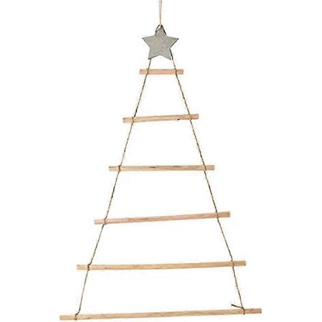 Sapin de Noël en bois à faire soi-même, décoration murale en bois, sapin de Noël, décoration du Nouvel An pour la maison, couleur bois (1/5)