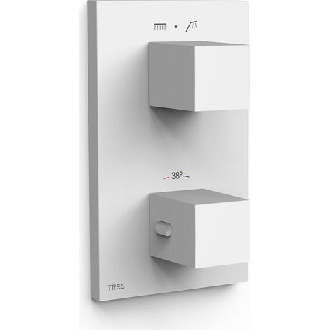 TRES 00625001BM THERM-BOX Pieza Vista para Caja Empotrada de 2 Vías Color Blanco Mate - ref: 00625001BM