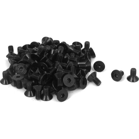 M4 x 8mm métrique douille-senkkopfschrauben avec Innensechskant noir 100 pièces