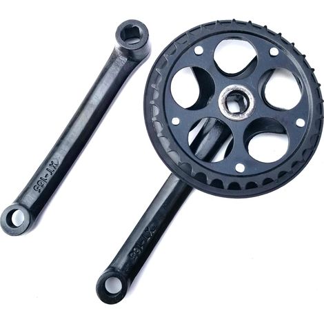 Ruleta de bicicleta 26/24, agujeros cuadrados 36 dientes 32 dientes, ruleta de pintura electrofundida, manivela, accesorios de giro grandes, juego de 2 piezas (1/2)
